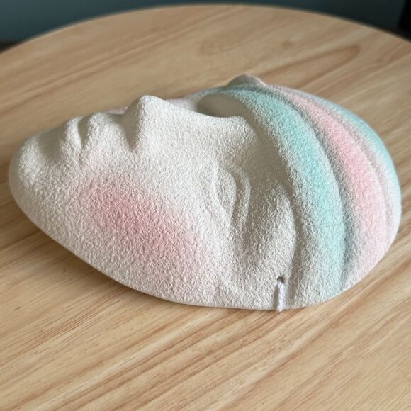 2 Vintage 80's Post Modernism Wall Mask Pastel Pink Green White Textured NOS - Picture 7 of 10